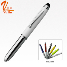 3 in 1 LED Light Metal Pen with Touch Screen